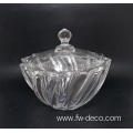 clear crystal candy glass jar with lid